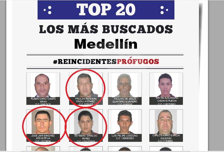 Estos son los tres casos reportados como errores en el cartel. 