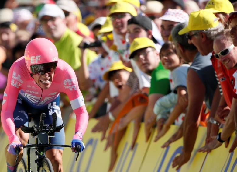 Urán no se da por vencido en el Tour, En contrarreloj ya había ganado etapa, en contrarreloj, en el Giro de 2014. FOTO reuters