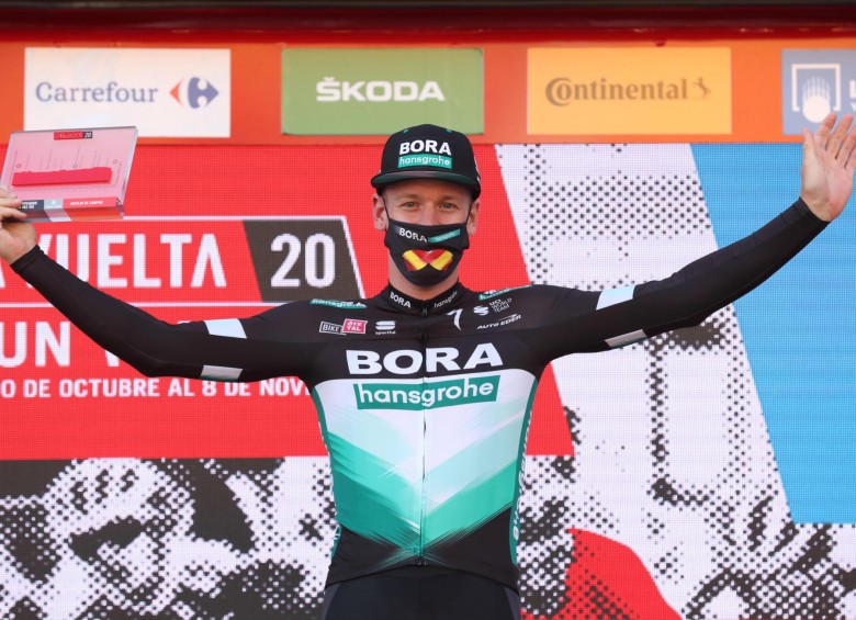 Pascal Ackermann, ciclista del Bora y ganador de la novena etapa de la Vuelta a España. FOTO EFE