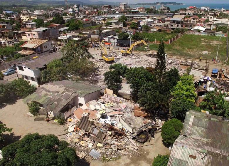 Una vista aérea de la zona de Pedernales. FOTO AFP