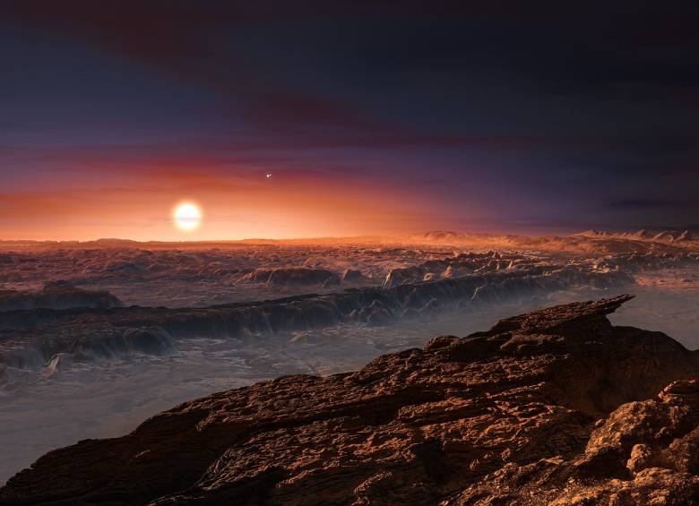 Este dibujo muestra cómo podría ser el planeta Próxima b, el más cercano a la Tierra. Todavía no está claro si puede albergar vida debido a la cercanía a su estrella. FOTO ESO