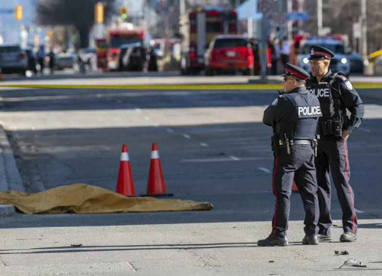 La policía de Torono se negó el lunes a señalar al yihadismo como la posible causa del hecho, pero todos los indicios apuntaban en esa vía. FOTO EFE