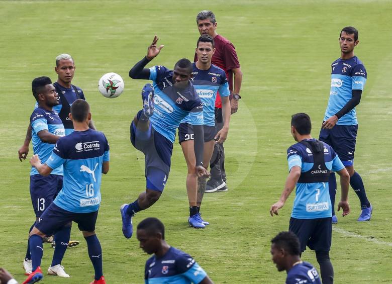 Intensidad de juego es lo que requiere el Medellín hoy contra Caldas. La última vez (2 septiembre 2018) que se enfrentaron acá igualaron 2-2 con doblete de Germán Cano. FOTO Jaime Pérez