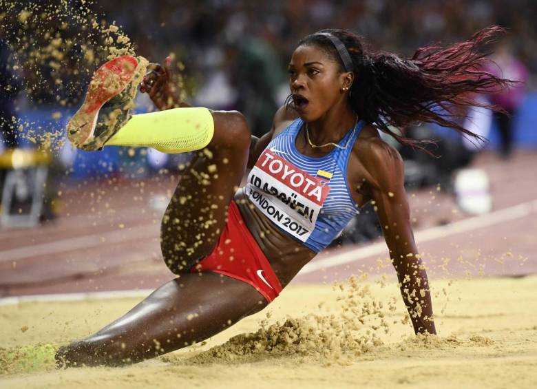 Caterine Ibargüen compite este jueves en Liga Diamante en Roma. Foto archivo