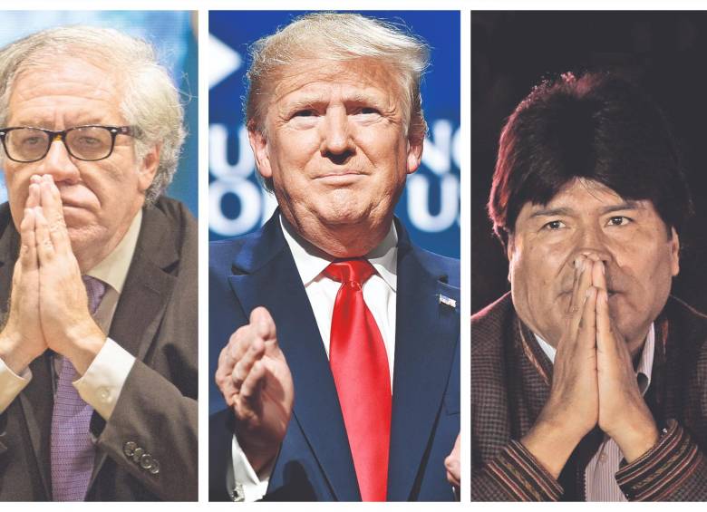 El secretario general de la Organización de Estados Americanos, Luis Almagro, busca su reelección; y el presidente de Estados Unidos, Donald Trump, enfrentará un juicio político en plena campaña electoral. Foto: AFP.