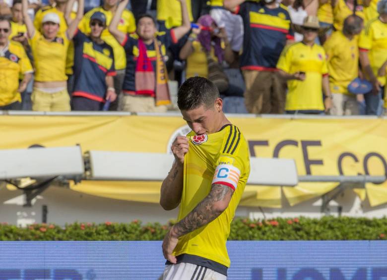 James tuvo que ausentarse por lesión en este doble juego de Eliminatorias. FOTO ARCHIVO