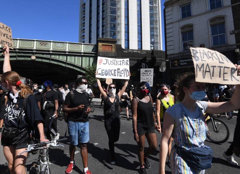 Protestas en Londres, Reino Unido. FOTO EFE