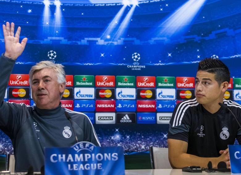 El traspaso del crack colombiano fue pedido expreso del DT Carlo Ancelotti, quien lo tuvo en el Real Madrid en la primera temporada de James en España (2014/15). FOTO EFE