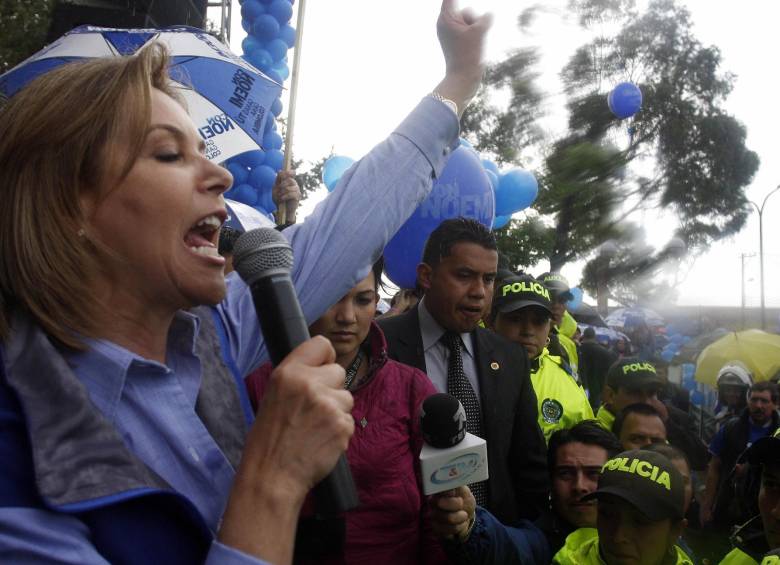 Noemí Sanín durante la campaña de 2010. FOTO COLPRENSA