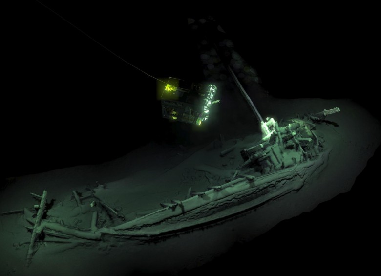 Una teoría es que el barco podría haberse hundido por una fuerte tormenta y que podría haber sido tripulado por un grupo de 15 a 25 personas. Foto: EFE - Proyecto de Arqueología Marina