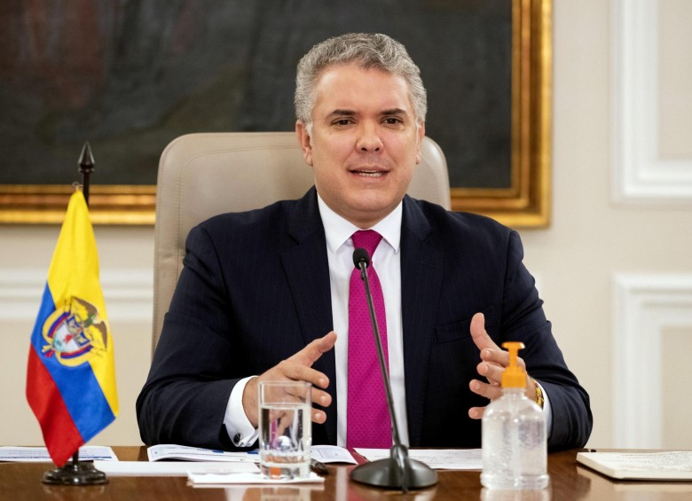Iván Duque, presidente de Colombia, informó que habrá alivio para el pago de la prima de junio en empresas. FOTO colprensa