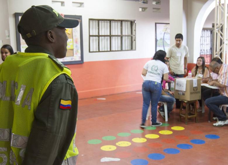 Los candidatos pidieron mayor control de la Fuerza Pública para estas elecciones. FOTO: Archivo EL COLOMBIANO