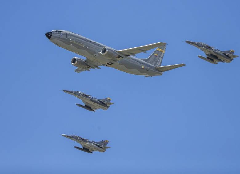 Los aviones Kfir harán parte del espectáculo. FOTO JUAN ANTONIO SÁNCHEZ