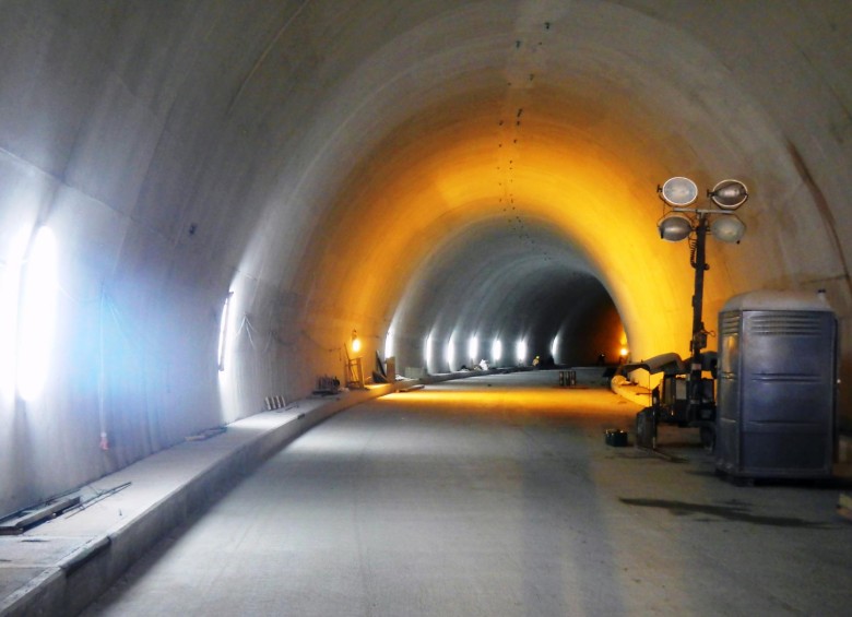 Túnel de la Línea en su fase final. Foto: Colprensa. 