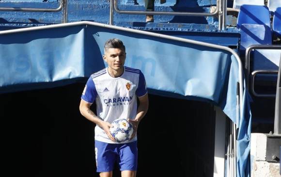El futbolista colombiano, Daniel Torres, es uno de los referentes del Real Zaragoza, en el fútbol de España. FOTO TOMADA TWITTER 