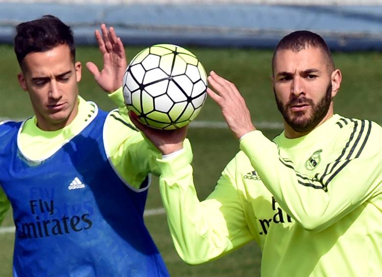 El Real Madrid se enfrenta hoy al Getafe por la Liga de España, a las 9:00 a.m. de Colombia. Se espera la titularidad de James Rodríguez. En la foto, Lucas Vásquez y Benzemá. FOTO afp 