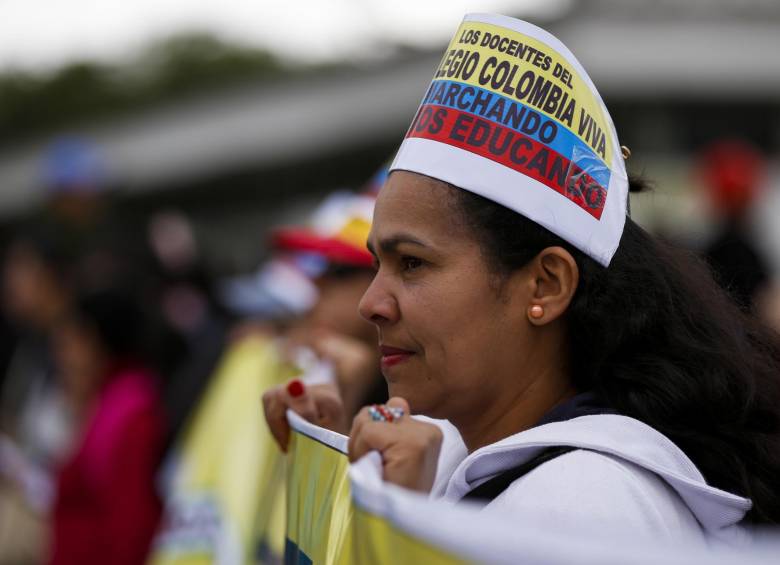 Los educadores se encuentran en paro nacional desde el pasado 22 de abril. FOTO colprensa