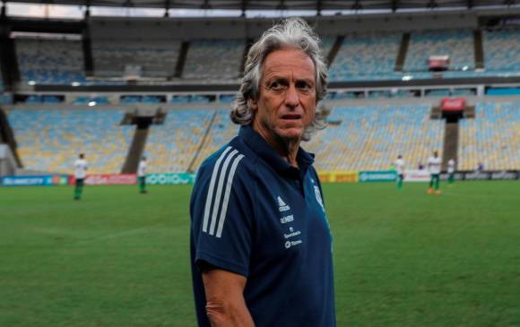 Jorge Jesús dirigió a Flamengo en su debut en la Copa Libertadores contra Junior en Barranquilla. FOTO EFE