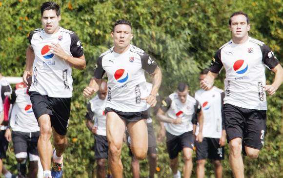 Mauricio Molina, Luis Carlos Arias y Hernán Hechalar, las armas de gol con las que cuenta el Medellín en el segundo semestre. FOTO mario valencia