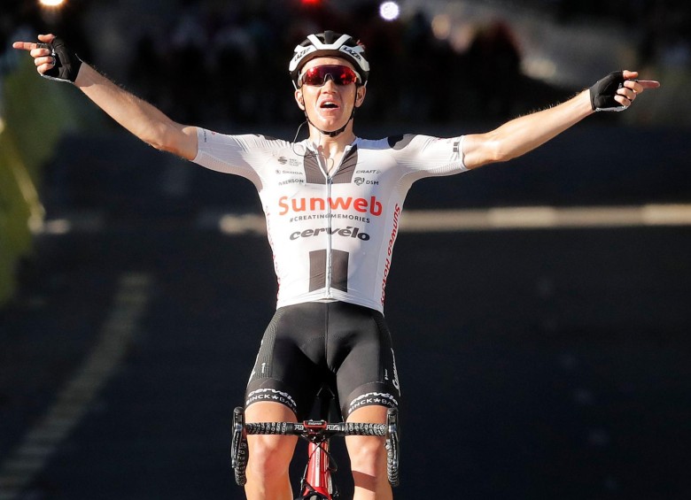 Søren Kragh Andersen logró su segundo triunfo de la temporada. Venía de ganar etapa en la París-Niza. FOTO: AFP