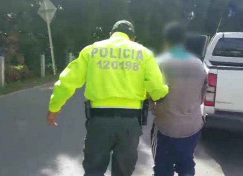 Uno de los hombres capturados en Entrerrios. Foto: Policía Nacional. 