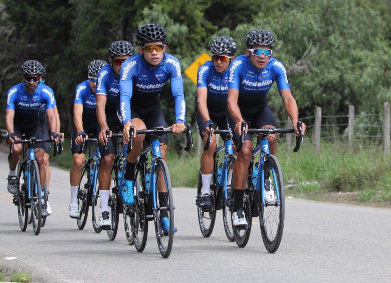 Team Medellín, uno de los más poderosos para encarar la Vuelta a Colombia. FOTO: CORTESÍA DIEGO GIRALDO