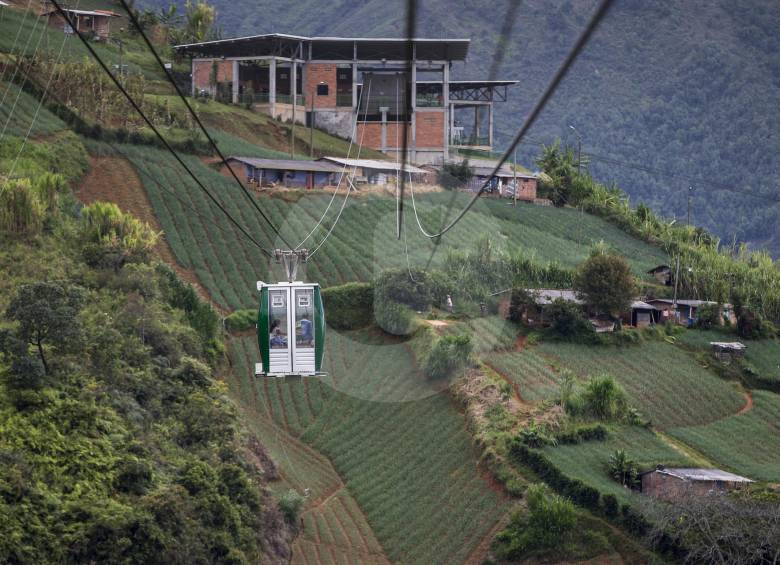 Sin teleférico, a los campesinos les tocaba sacar sus productos a lomo de mula. Algunos aún lo hacen. FOTOS Jaime Pérez