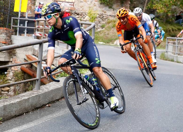 La mejor figuración de Carlos Betancur en una grande fue en el Giro de Italia del 2013, en el cual cerró en el quinto lugar. FOTO afp