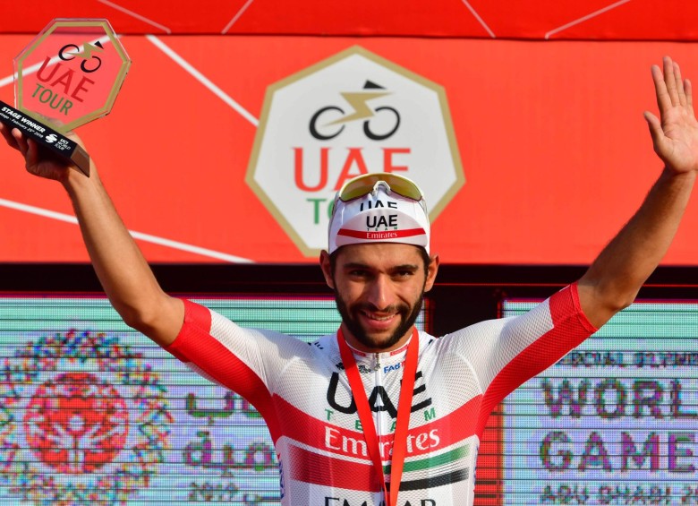 Gaviria suma esta temporada tres victorias, todas en Vuelta a San Juan. En el UAE Tour fue segundo en una etapa. FOTO AFP