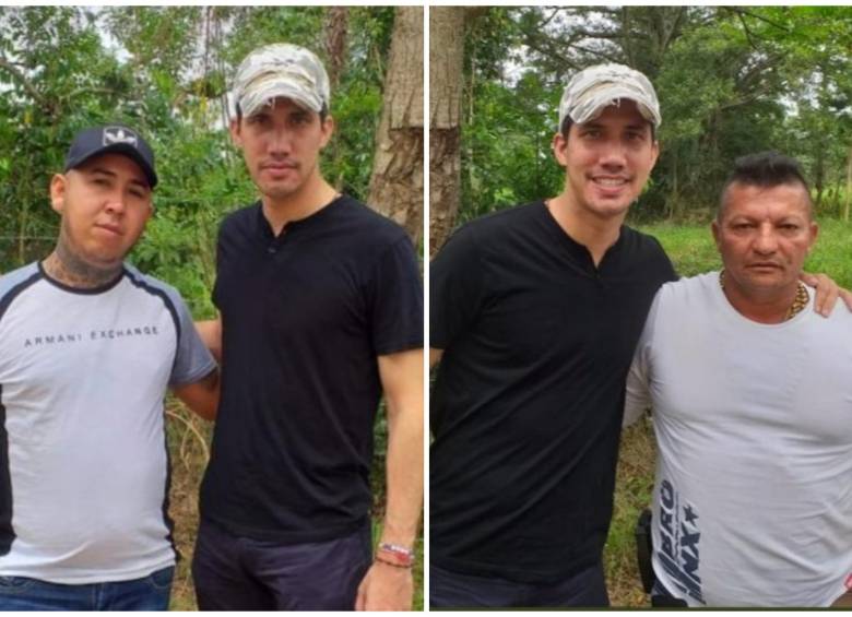 En la fotografía de la izquierda se ve a alias “Brother” junto al líder opositor Juan Guaidó. A la derecha, alias el “Menor”. FOTO: @wilcan91