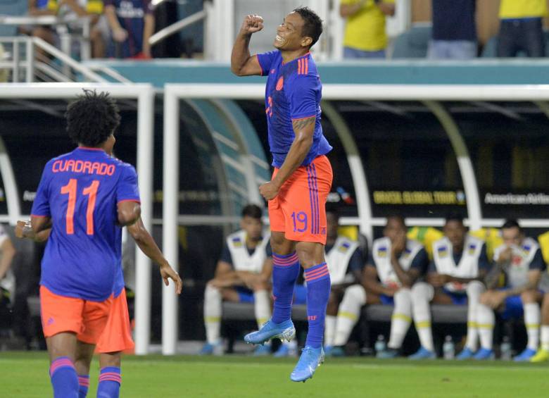 Luis Fernando Muriel completó tres goles en el actual proceso bajo las órdenes de Carlos Queiroz. Es el más efectivo. Lo escoltan Falcao y Mateus Uribe con dos. FOTO Cortesía FCF