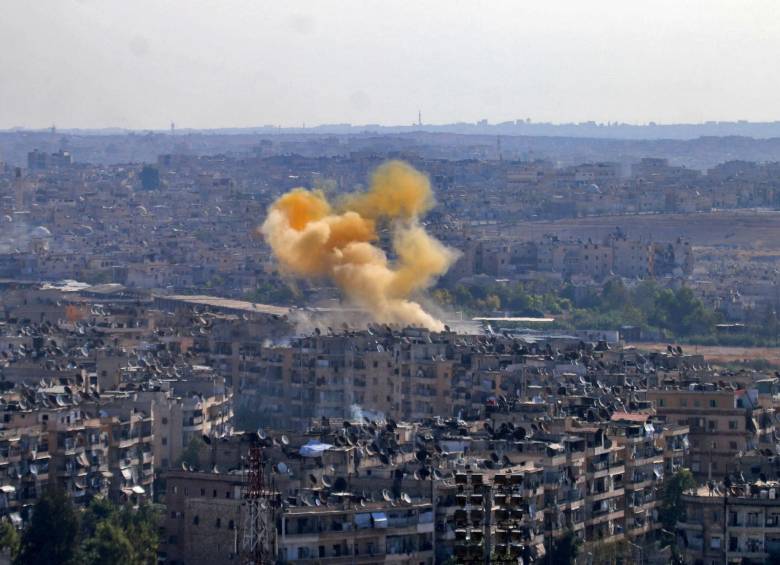 Panorámica de la ciudad de Alepo, en Siria, del jueves 20 de octubre de 2016. FOTO AFP
