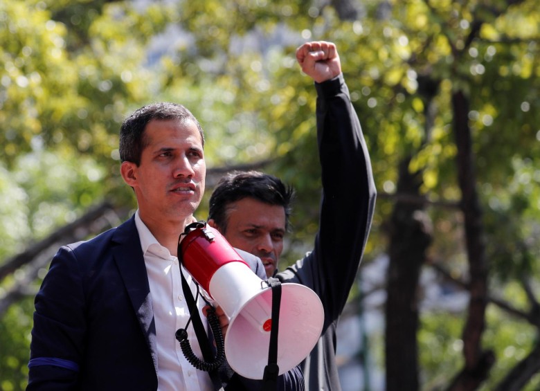 Juan Guaidó junto a Leopoldo López. FOTO REUTERS