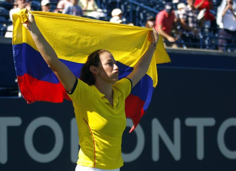 Mariana Duque, tenista colombiana que estará en el torneo de sencillos de los Juegos Olímpicos de Río. FOTO Colprensa