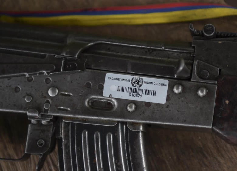 Armas recibidas por la ONU. FOTO AFP