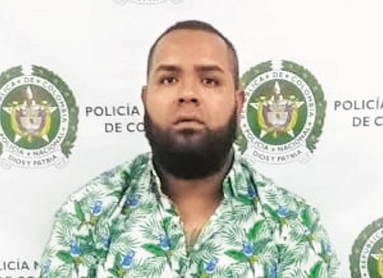Obander Betancur Cadavid, de 32 años, fue capturado en Itagüí. FOTO POLICÍA METROPOLITANA