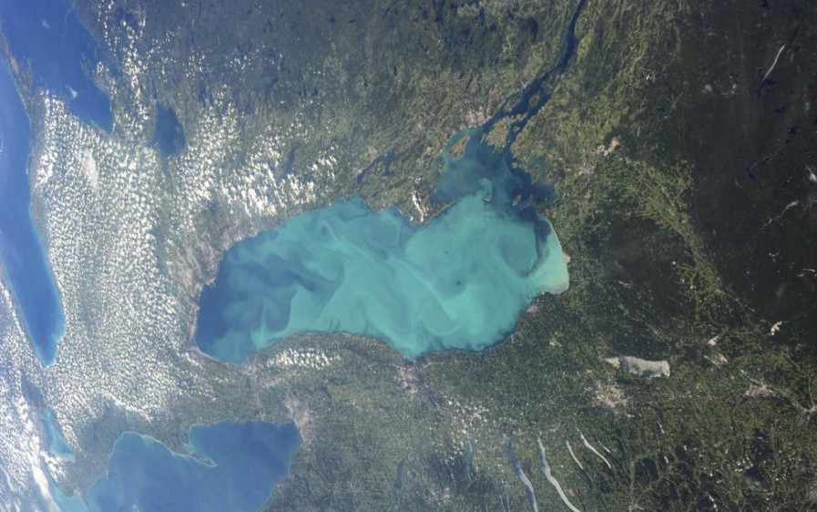 Plancton de verano en medio del lago Ontario. FOTO NASA / Reuters