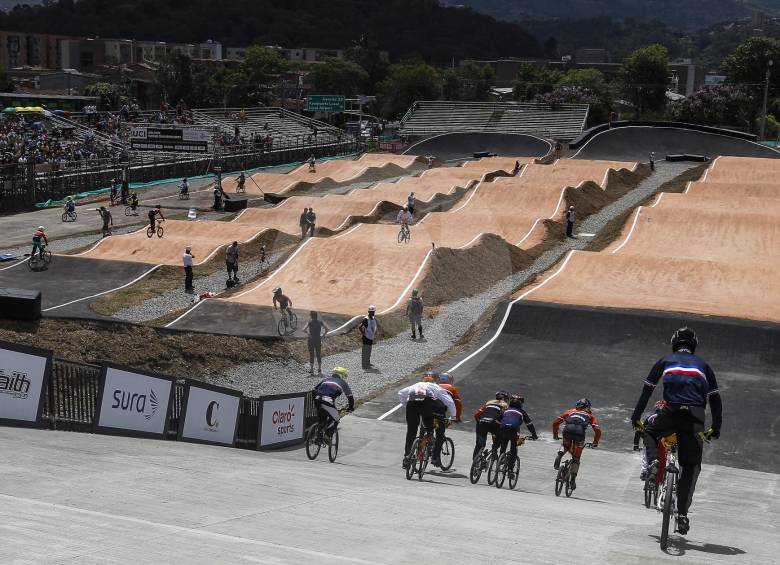 En el pasado Mundial, los bicicrosistas extranjeros probaron la pista de BMX -Antonio Roldán Betancur- y dieron muy buenas impresiones sobre su estado. FOTO jaime pérez munévar