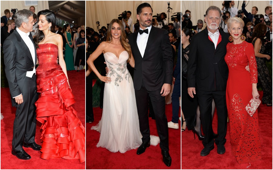 Las parejas del momento. George Clooney y Amal Alamuddin, Sofia Vergara y Joe Mangianello, Taylor Hackford and Helen Mirren. FOTOS AP
