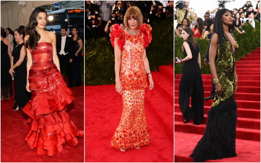 Llamaron la atención, para mal, Amal Clooney, Anna Wintour y Naomi Campell.