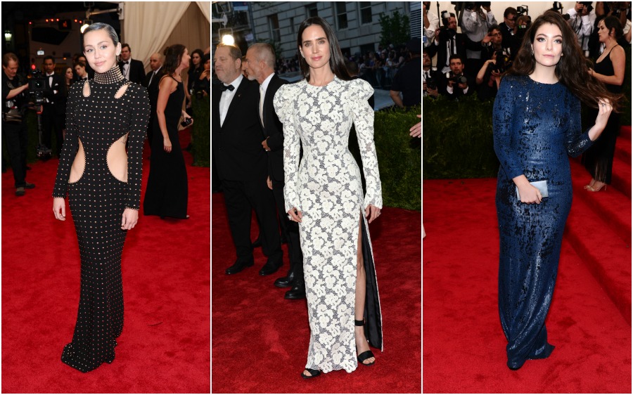 Querían llamar la atención. Miley Cyrus, Jennifer Connelly y Lorde. FOTOS AP 
