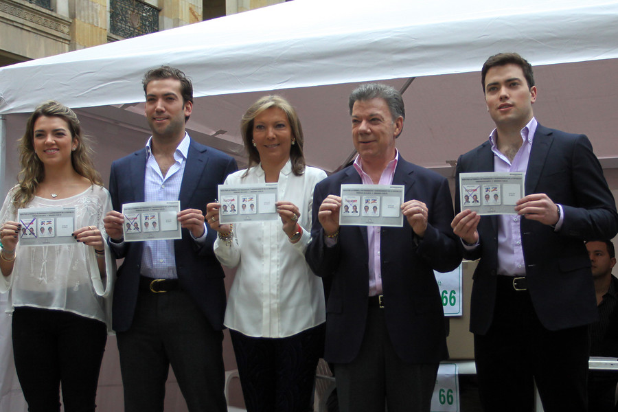 En junio de 2014 cuando Santos fue elegido para su segundo mandato. FOTO COLPRENSA