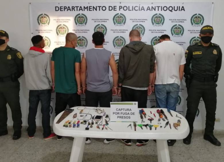 Los internos fugados pagan condenas por violencia intrafamiliar, homicidio y hurto calificado. FOTO CORTESÍA POLICÍA NACIONAL