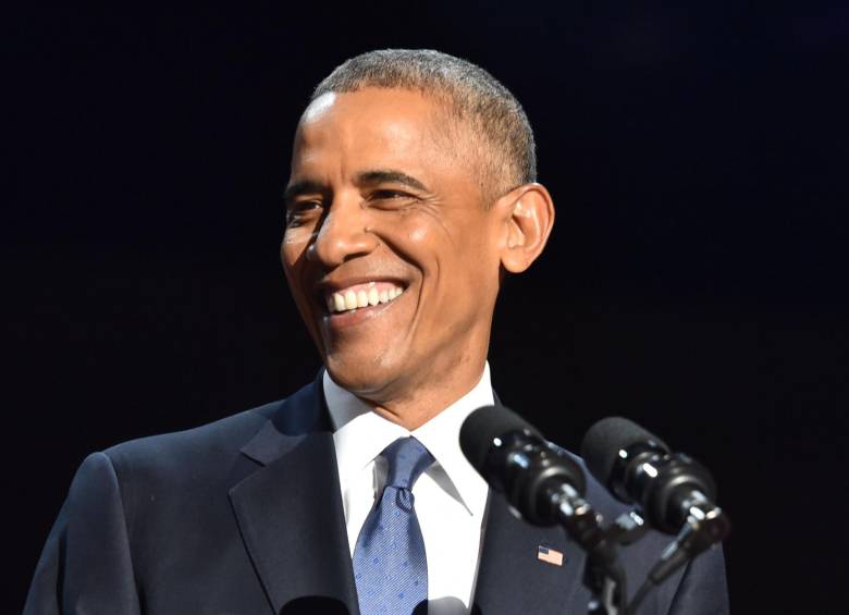 Las bromas no eran inusuales en los discursos públicos del saliente presidente de Estados Unidos, Barack Obama. FOTO AFP
