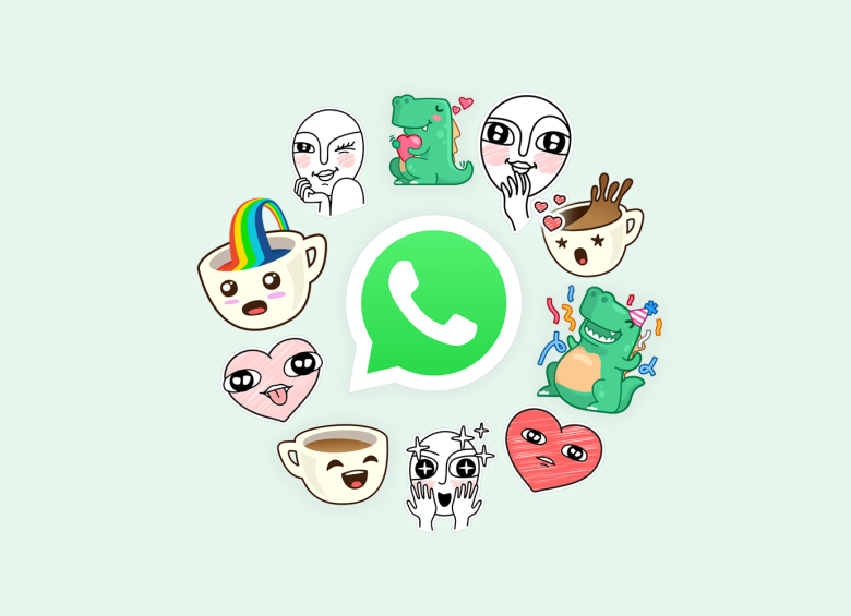 Estos son algunos de los stickers que estarán disponibles en WhatsApp en los próximos días. FOTO: WhatsApp