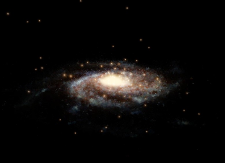 Imagen de cómo debe lucir la Vía Láctea. Su peso se conoce ahora con mayor precisión. Foto Hubble