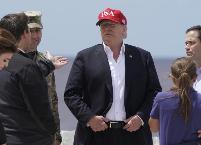 El presidente de EE.UU., Donald Trump, durante su visita al estado de Florida. FOTO Reuters.