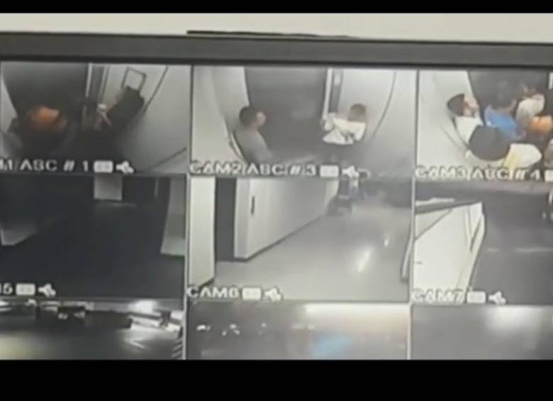 Captura del video de las cámaras de vigilancia en los ascensores. FOTO Tomada de video