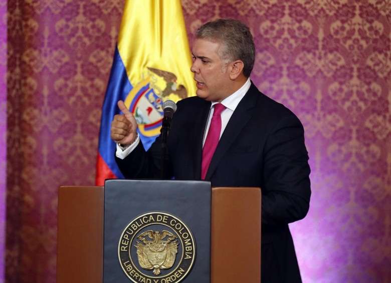 El presidente Iván Duque anunció medidas para proteger a candidatos. FOTO: EFE