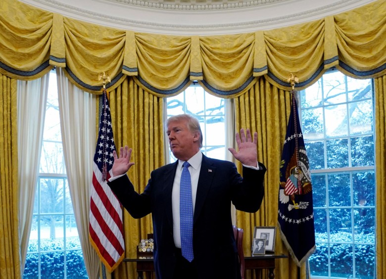 El ruido de sus mensajes y declaraciones han caracterizado a Donald Trump durante el primer año, que cumple hoy, como presidente de Estados Unidos. FOTO Reuters
